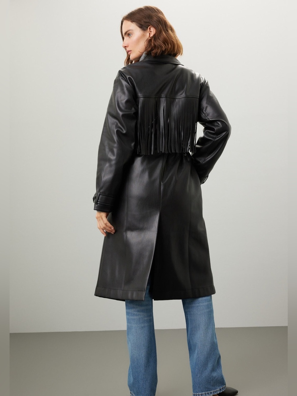 Jason wu faux leather jacket L $495 - Picture 2 of 7